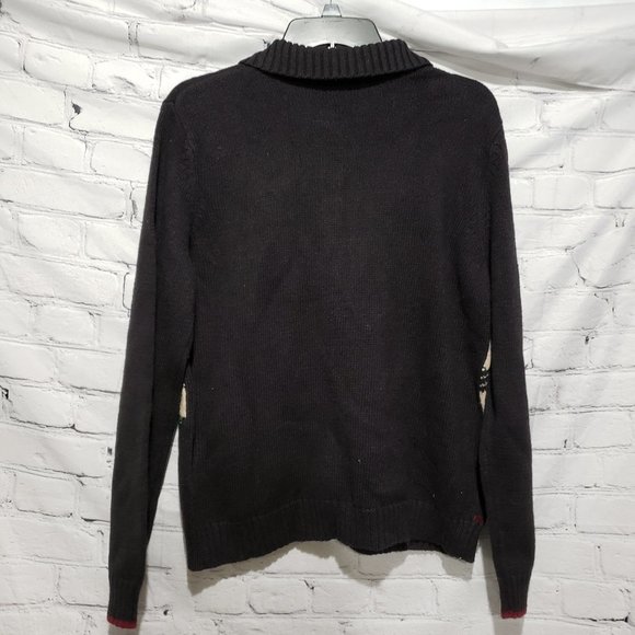 Christmas Cardigan Sweater. Christmas trees and reindeer. New - Picture 6 of 6